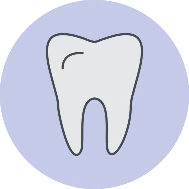 Diş simgesinin vektör illüstrasyonu