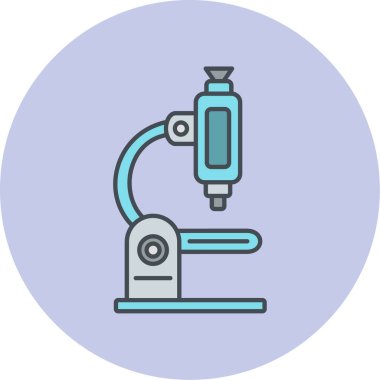Mikroskop. Web simgesi basit illüstrasyon