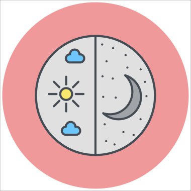 Ay. Web simgesi basit illüstrasyon