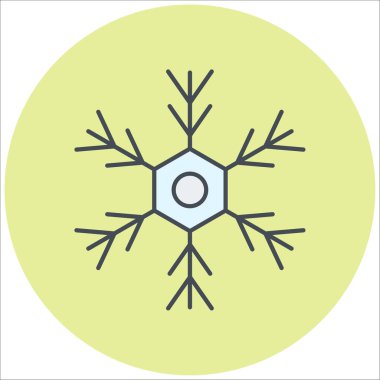 Kar tanesi. Web simgesi basit illüstrasyon