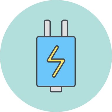 enerji vektörü simgesi modern illüstrasyon