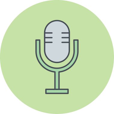 mikrofon simgesi vektör illüstrasyonu