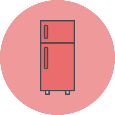 Buzdolabı vektör satırı simgesi