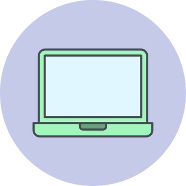 dizüstü bilgisayar simgesi, vektör illüstrasyonu