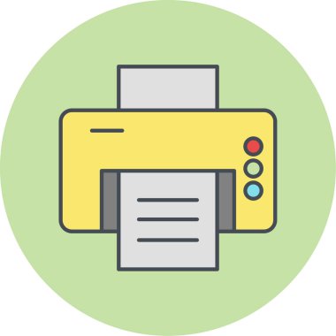 Yazıcı. Web simgesi basit illüstrasyon