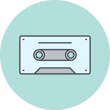 kaset ikonu. vektör illüstrasyonu