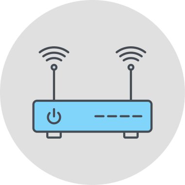 router simgesi vektör illüstrasyonu