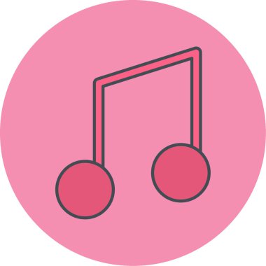 Müzik notası simgesinin vektör illüstrasyonu