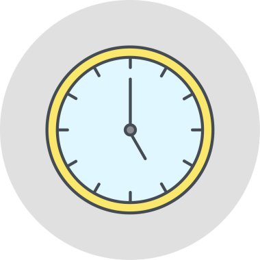 Saat simgesi vektör illüstrasyonu