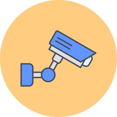 Güvenlik kamerası simgesi vektör illüstrasyonu