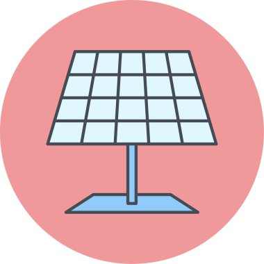 Güneş paneli ikon vektör illüstrasyonu