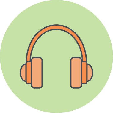 kulaklıklar vektör düz simge