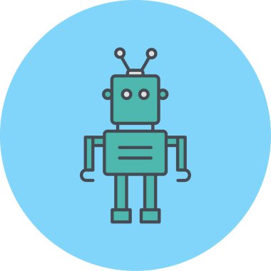 Robot simgesinin vektör illüstrasyonu