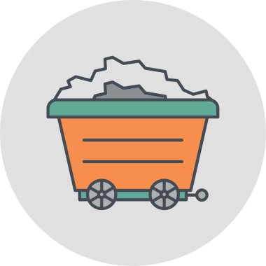 kömür madeni vektör simgesi