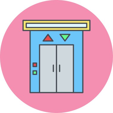 Asansör ikonu vektör illüstrasyonu