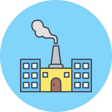 Fabrika simgesinin vektör illüstrasyonu