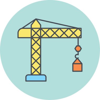 İnşaat vinç simgesi. vektör çizim