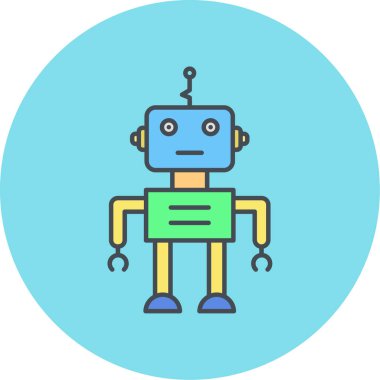 Robot simgesinin vektör illüstrasyonu