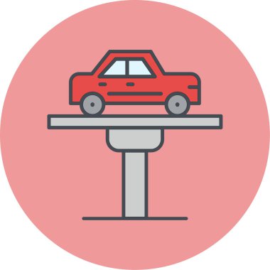 Araba park etme ikonu. Web için yol aracı vektör simgelerinin basit illüstrasyonu