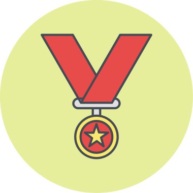 Madalya simgesi, vektör illüstrasyonu