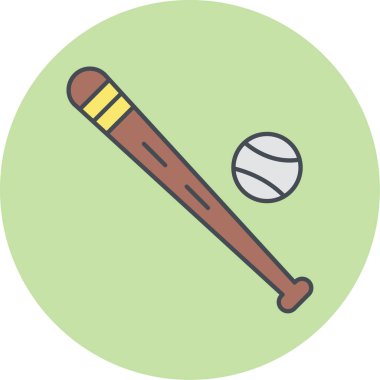 Beyzbol. Web simgesi basit illüstrasyon