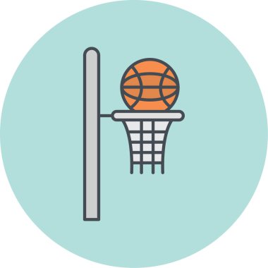 Basketbol ikonu vektör illüstrasyonu