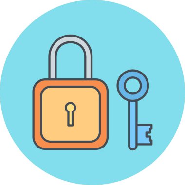 ikon vektör illüstrasyonunu kilitle