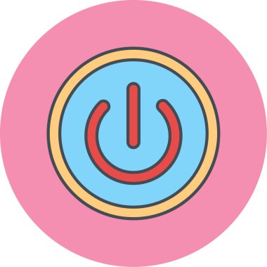 güç simgesi vektör illüstrasyonu