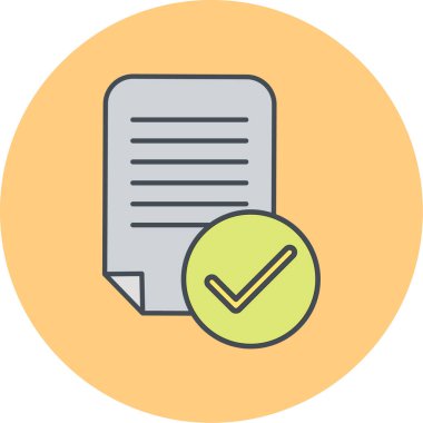 belge simgesi vektör illüstrasyonu