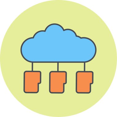 Bulut simgesi vektör illüstrasyonu