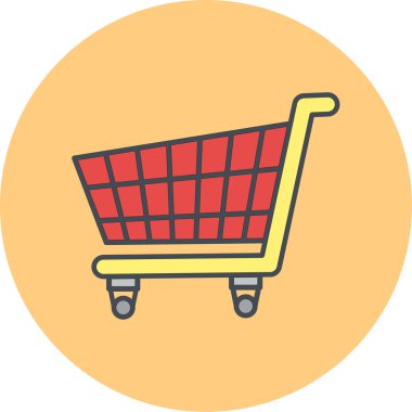 Sepet ikonu vektör illüstrasyonu