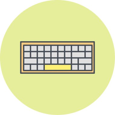 Klavye simgesi vektör illüstrasyonu