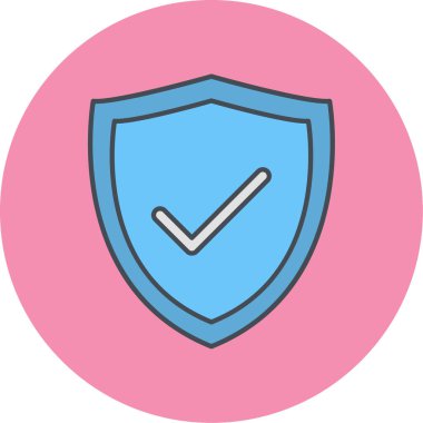 kalkan ikon vektör illüstrasyonu