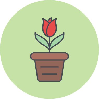 çiçek simgesi vektör illüstrasyonu