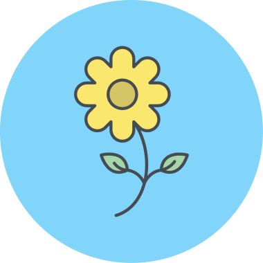 çiçek simgesi vektör illüstrasyonu