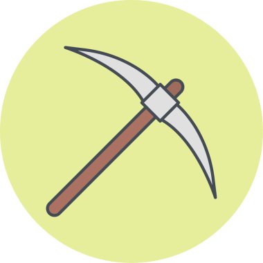 Bir tırpan simgesinin vektör illüstrasyonu