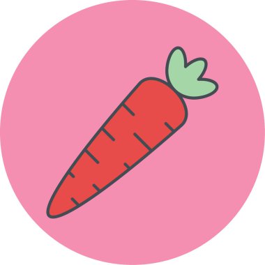 Havuç simgesi vektör illüstrasyonu