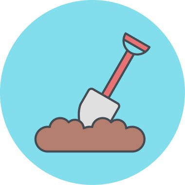 Kürek. Web simgesi basit illüstrasyon