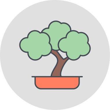 ağaç simgesi vektör illüstrasyonu