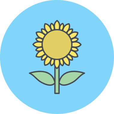 çiçek simgesi vektör illüstrasyonu