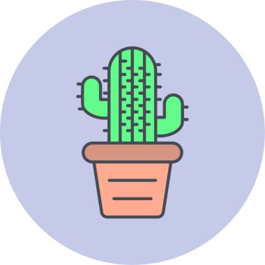 Kaktüs simgesi vektör illüstrasyonu