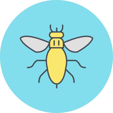 Böcek simgesinin vektör illüstrasyonu