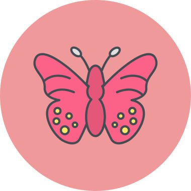 Kelebek simgesi vektör illüstrasyonu