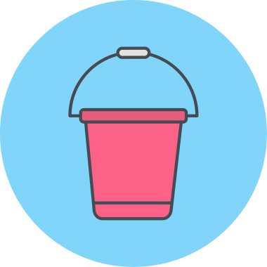 kova simgesinin vektör illüstrasyonu