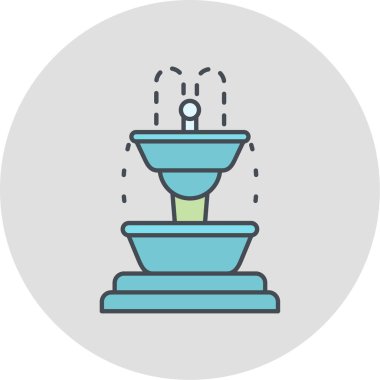 fıskiye ikonu vektör illüstrasyonu