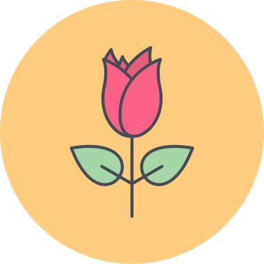 Lale simge vektör çizim