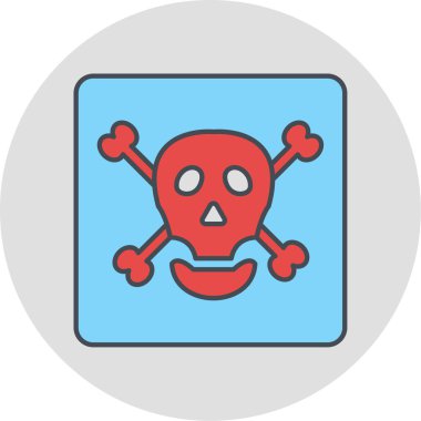 Kurukafa simgesi vektör illüstrasyonu