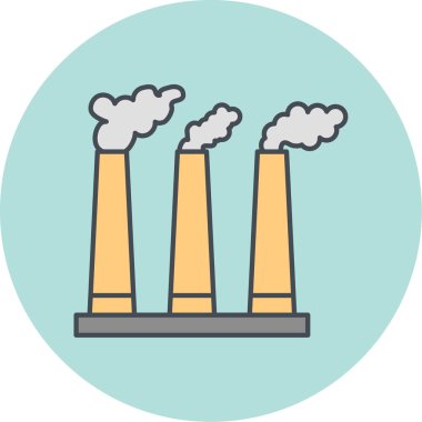 Fabrika. Web simgesi basit illüstrasyon