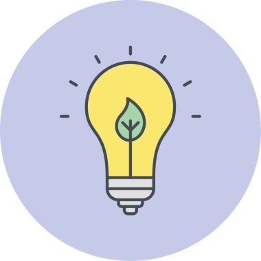 Ampul simgesinin vektör illüstrasyonu