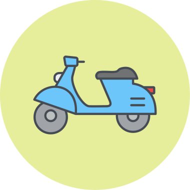 Modern scooter simgesinin vektör çizimi